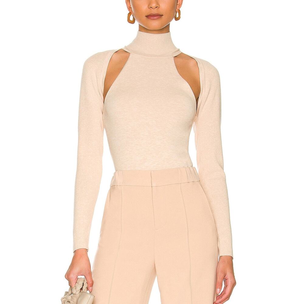 Alice + Olivia Knit Oatmeal Jeremy Tank And Shrug Set Size XS